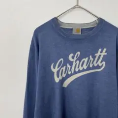 carhartt カレッジロゴ　ニットセーター　インディゴブルー　No.4425のサムネイル