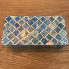 【希少・インド製】バルス購入 ジュエリーボックス ターコイズブルー モザイク柄