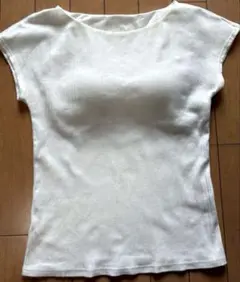 UNIQLO カップ付き フレンチスリーブ ホワイト M バスト80-86cm
