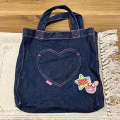 レア 平成レトロMezzo Piano デニムトートバッグ 刺繍ミミ メゾピアノのサムネイル
