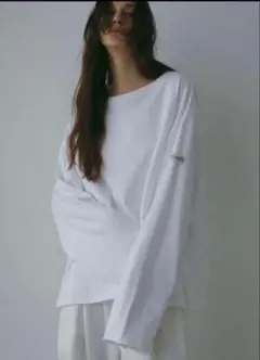 ETRE TOKYO エトレトウキョウ　カットオフカフスロンTee ホワイト