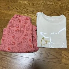 ユニクロ　キャラクター柄　パジャマ リラコ　Tシャツ　マリオ　イーブイ　120