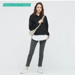 UNIQLO ウルトラストレッチ ドライスウェットプルパーカー 長袖 黒 S