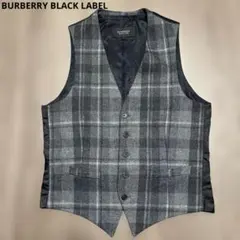 バーバリーブラックレーベル ジレ ベスト チェック Lサイズ 美品