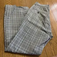 日本製【美品】アレッジallegeサマーウールチェックパンツ1のサムネイル