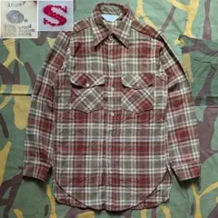 70s WOOLRICH ウールリッチ ウール 長袖シャツ チェック S 古着のサムネイル