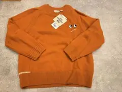 新品　アニヤハインドマーチ セーター 130 プレミアムラム　オレンジ　ユニクロ