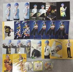 舞台A3! エーステ 斑鳩三角 円 ブロマイド 缶バッジラバストセット 本田礼生