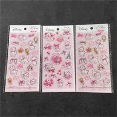 ディズニー マリーちゃん　エポキシラメシール　2種 セリア 3枚セット