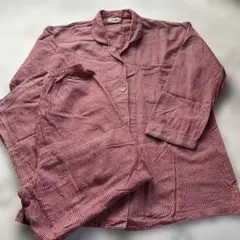 赤と白の千鳥格子柄パジャマXLサイズ