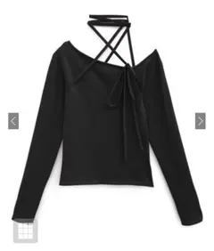 GRL ワンショルダーリボンニットトップス