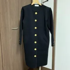 イブサンローラン ロングカーディガン ニット ワンピース ビジュー