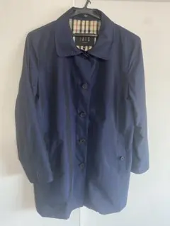 DAKS LONDON ネイビー スプリングコート チェック柄のサムネイル
