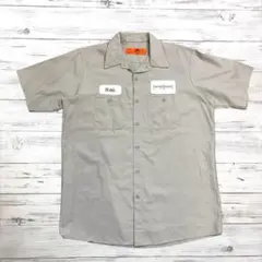 RAD KAP 半袖シャツ ワッペンロゴ グレー L 0909