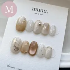 【現品】ニュアンスネイルチップ/淡色ネイル/ブラウン/マグネットネイル/ベージュ