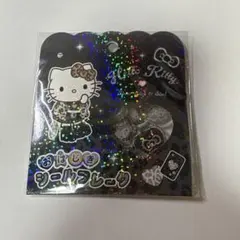 ハローキティ おはじきシールフレーク モノクロ ヒョウ柄 ギャル 平成レトロ