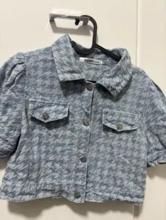 XOXO kisskiss デニムジャケット 千鳥格子柄 ショート丈のサムネイル