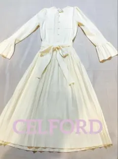 CELFORD スムースロングワンピース イエロー Sサイズ - メルカリ