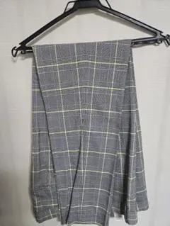 ZARA グレーとイエローのチェックスラックス USA 34