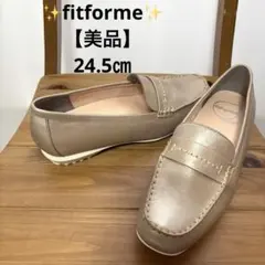 美品✨フィットフィット スニーカーローファー ピンクゴールド コンフォートのサムネイル