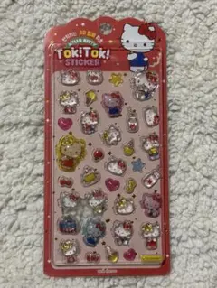 【公式】韓国サンリオマークあり　ハローキティ 3Dステッカー Tok!Tok!