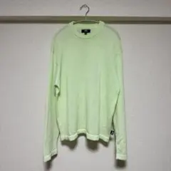 Stussy ライトグリーン ニットセーター メッシュ　Mのサムネイル