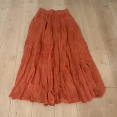 azulbymoussy オレンジ　フレアスカート M コットン100% 新品