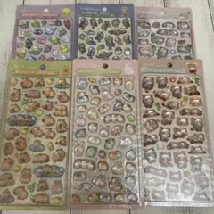 ボンボンドロップシール 動物 6枚セット