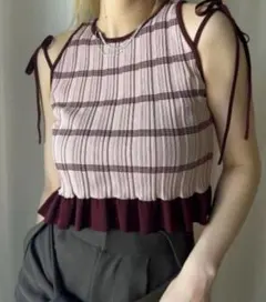 MEDI PURIPURI SHORT KNIT TOP アメリのサムネイル