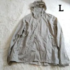 無印良品　軽量ウィンドブレーカー　ナイロン100%　グレー　防雨防風　Lサイズ
