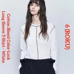 6 roku ロク コットンナイロン ベースボール Tシャツ ライトピンク