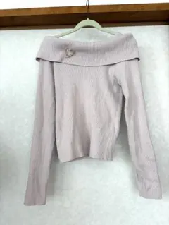 INGNI オフショルダー 薄いピンク ニット