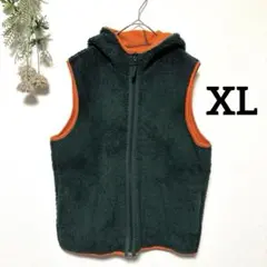 オールドユニクロ｜リバーシブルボアフリースベスト｜フード｜Y2K｜00s｜XL