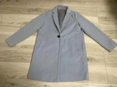 ライトブルー チェスターコート アウター コート 水色 M