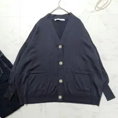 美品✨フレームワーク ウール100% Vネック カーディガン チャコール 洗える