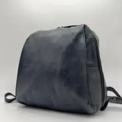 良品✨マザーハウス　リュック　バックパック　カゼマトウ　M　レザー　ネイビーのサムネイル