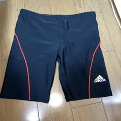 【美品】adidas 水着 男の子用 150 黒/赤