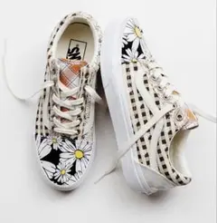 26.5cm【vans】US企画　オールドスクール　パッチワーク×花×チェッカー