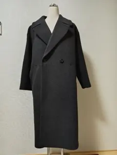 超美品！未使用！ダークグレー ダブルブレスト ロングコート
