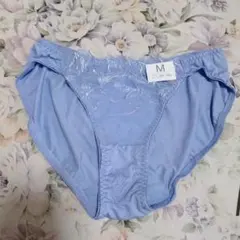 水色 Mサイズ 花柄刺繍ショーツ新品