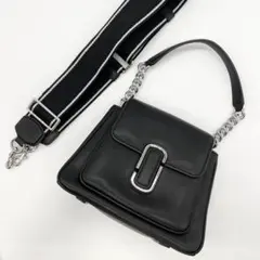 極美品✨マークジェイコブス　サッチェルバッグ　ザ　Jマーク　チェーン　レザー　黒