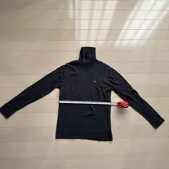 バーバリーブラックレーベル ダークグレー タートルネックニット 長袖