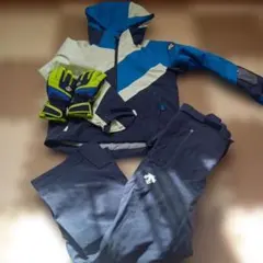 DESCENTE スキーウェア 上下キッズ130cm手袋付