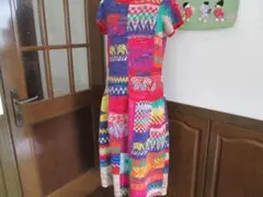 激レア　森岡幸子　モリオカサチコ　多色使いのニットワンピース MORIOKA SACHIKO モリオカサチコ 森岡幸子 ニット パッチワーク - メルカリ