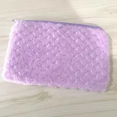 ふわふわポーチ ピンクパープル系