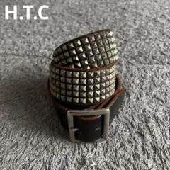 HTC ミリオンスタッズ スワロフスキー ベルト 5連 本革 ヌメ革 ベージュ HTC ミリオンスタッズ スワロフスキー ベルト 5連 本革 ヌメ革