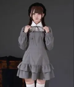 Palelfy パルエルフィー クラシカルシャツレイヤードワンピース