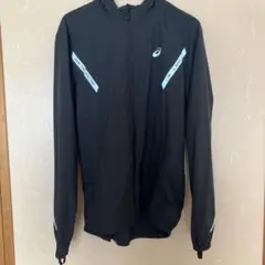 ASICS ウィンドブレーカー ブラック　ランニングウエア　アシックス