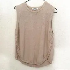 GLOBAL WORK ピンクベージュ ニットベスト L