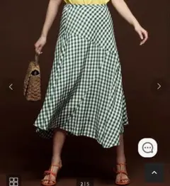 【美品】ドゥクラッセ　ギンガムチェックスカート　13
